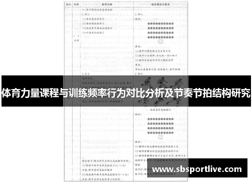 体育力量课程与训练频率行为对比分析及节奏节拍结构研究